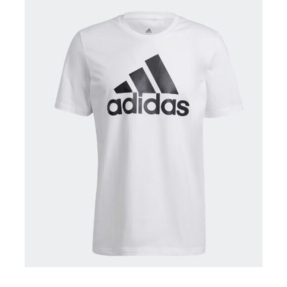 NWT Adidas Mens Badge of Sport Tee Short Sleeve Crew Neck ,white/black-Size M - Picture 1 of 1